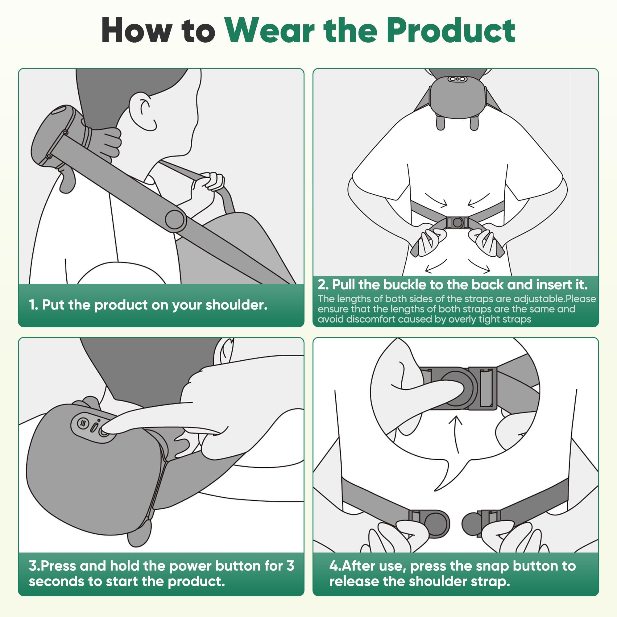 Generic massager with intuitive controls for easy operation