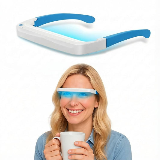 Generic Light Therapy Glasses on the go support daytime energy and mood.
