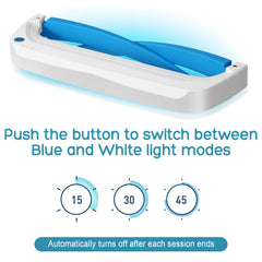 Generic Light Therapy Glasses worn as a compact, hands-free daylight option.