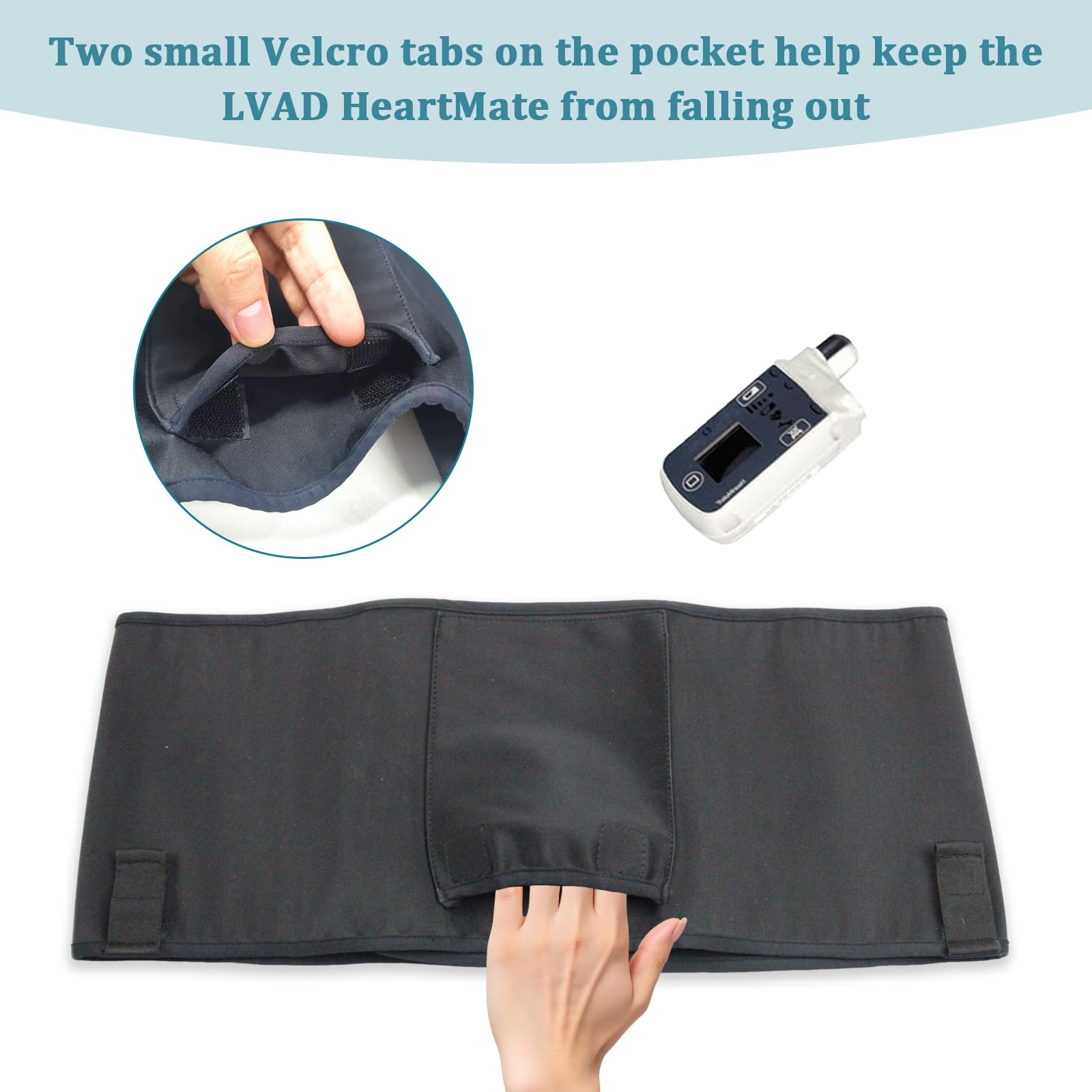 Generic LVAD Sleep Belt breathable-fabric for all-night comfort