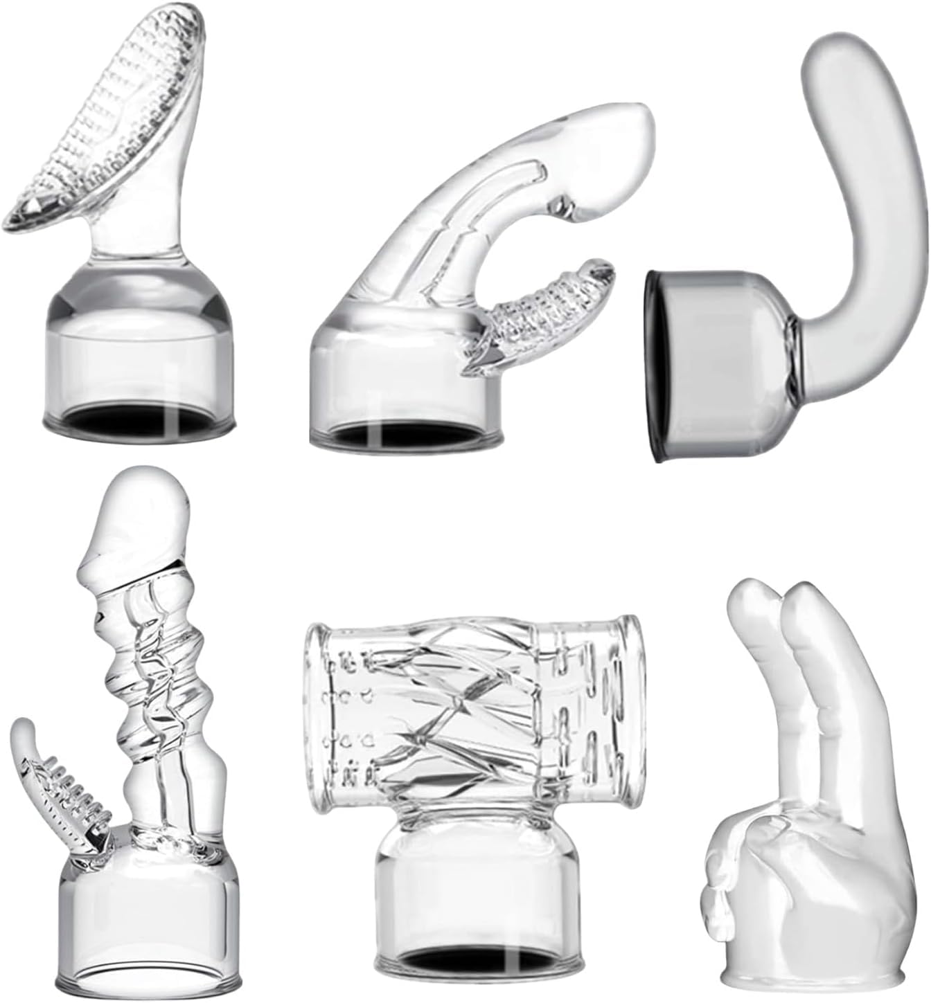 Generic massage wand attachment with a soft silicone head cover for smooth sessions.