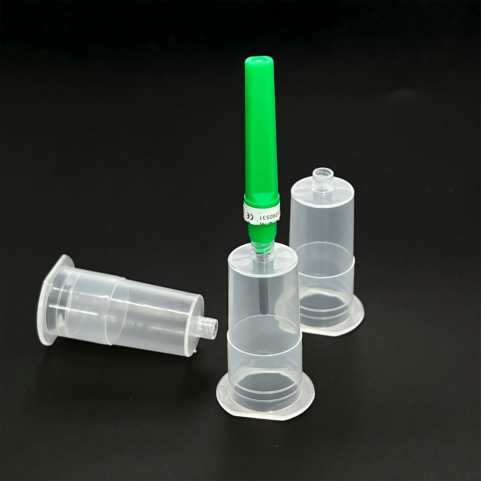 Generic Needle Holder Transparent Connector used in simulation labs for safer technique practice