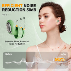 Generic noise reducing ear plugs four sizes for custom comfort.