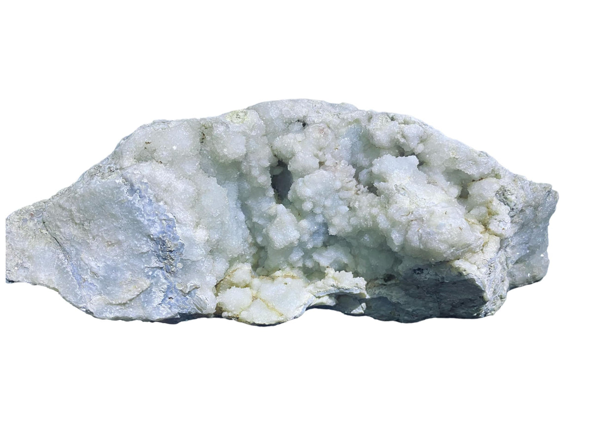 Generic Okenite Druzy Crystal Cluster in full view highlighting calm energy.