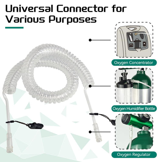 Generic oxygen hose reel showing 360° swivel connectors for flexible use.