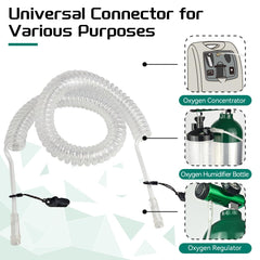 Generic oxygen hose reel showing 360° swivel connectors for flexible use.