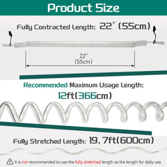 Generic oxygen tube reel fixing strap stabilizes connections for steady use.