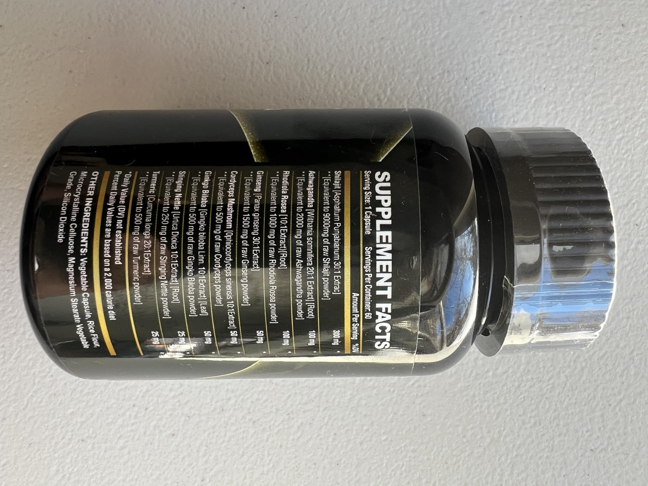Generic Panax Ginseng capsules bottle — classic energizing adaptogen.