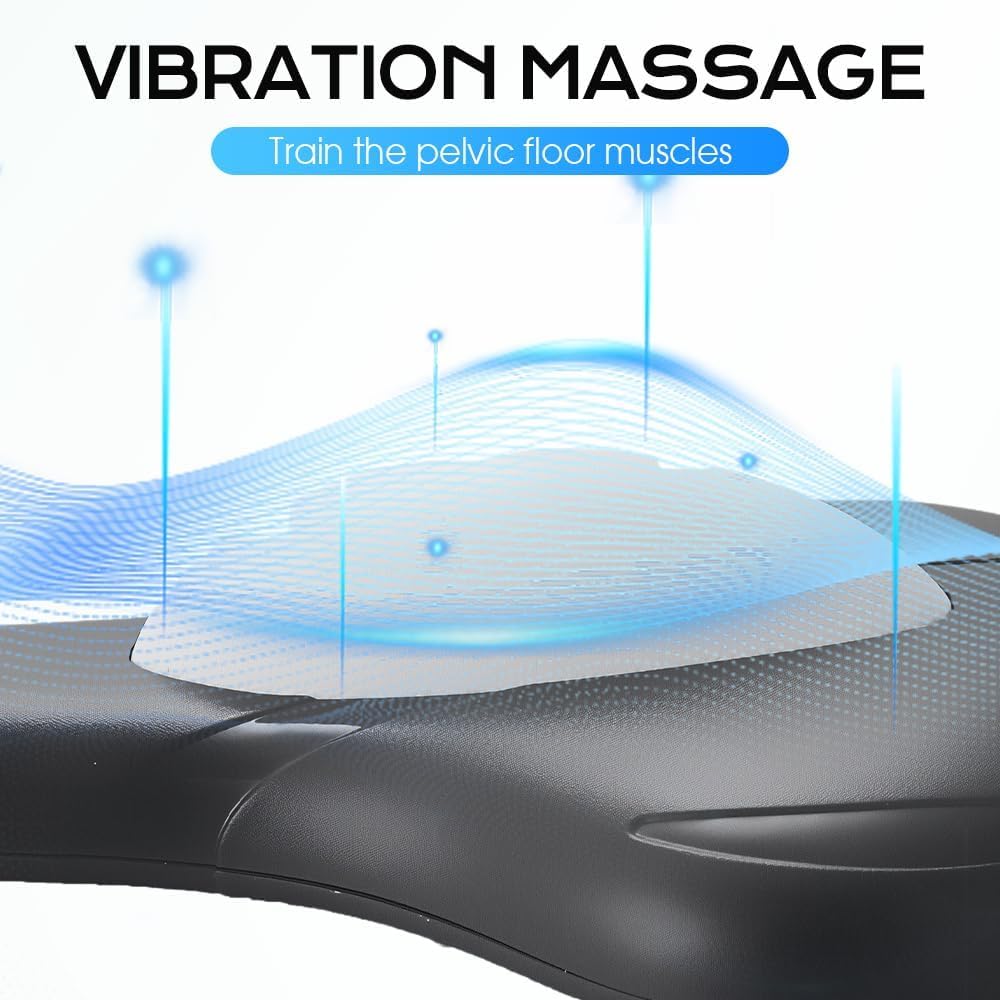 Generic pelvic floor muscle trainer side view blue, ergonomic shape for comfortable use.