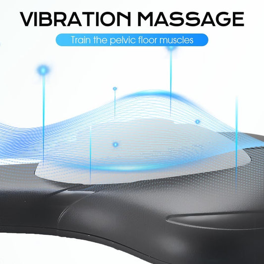 Generic pelvic floor muscle trainer side view blue, ergonomic shape for comfortable use.