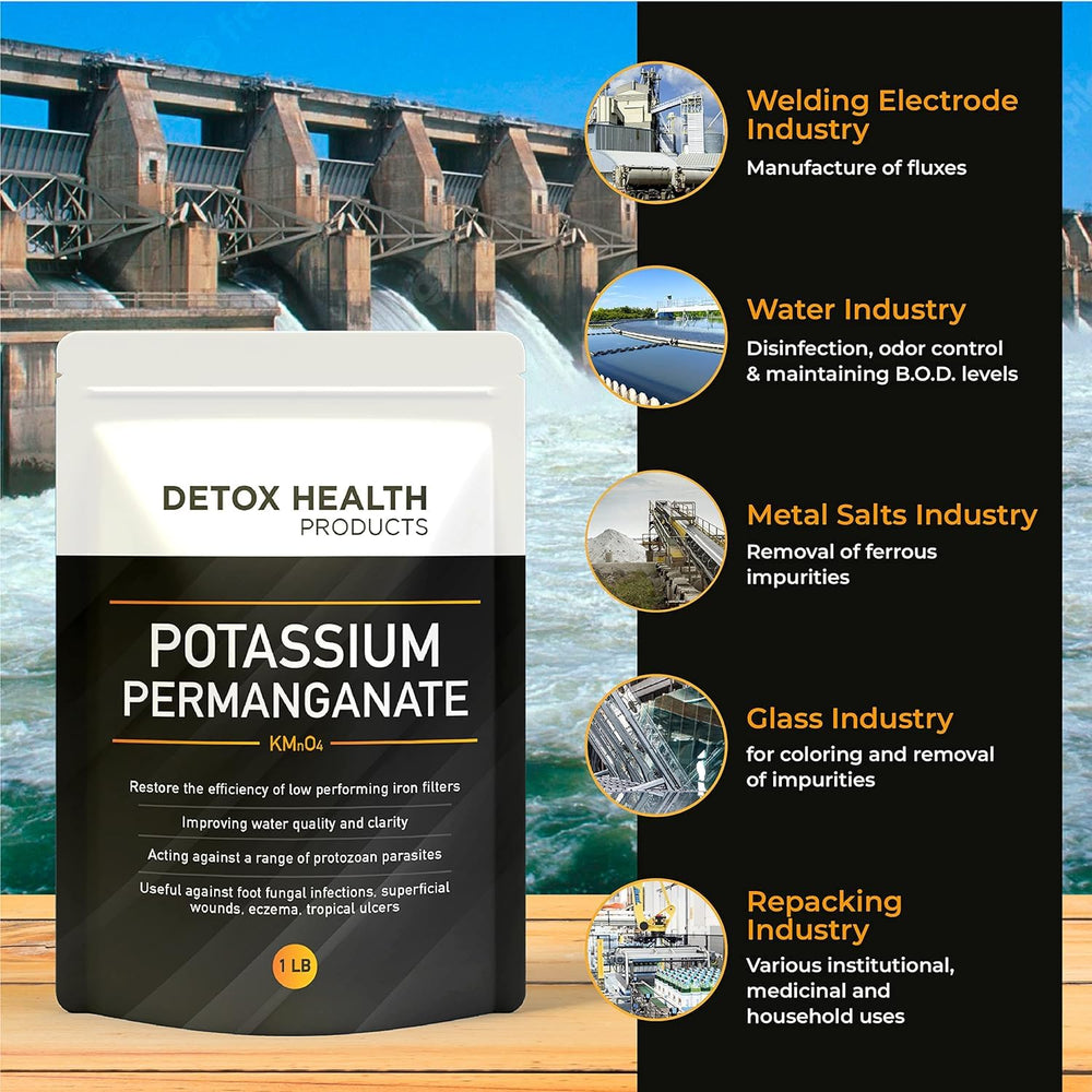 Generic detox health products potassium permanganate crystal for versatile cleaning tasks.