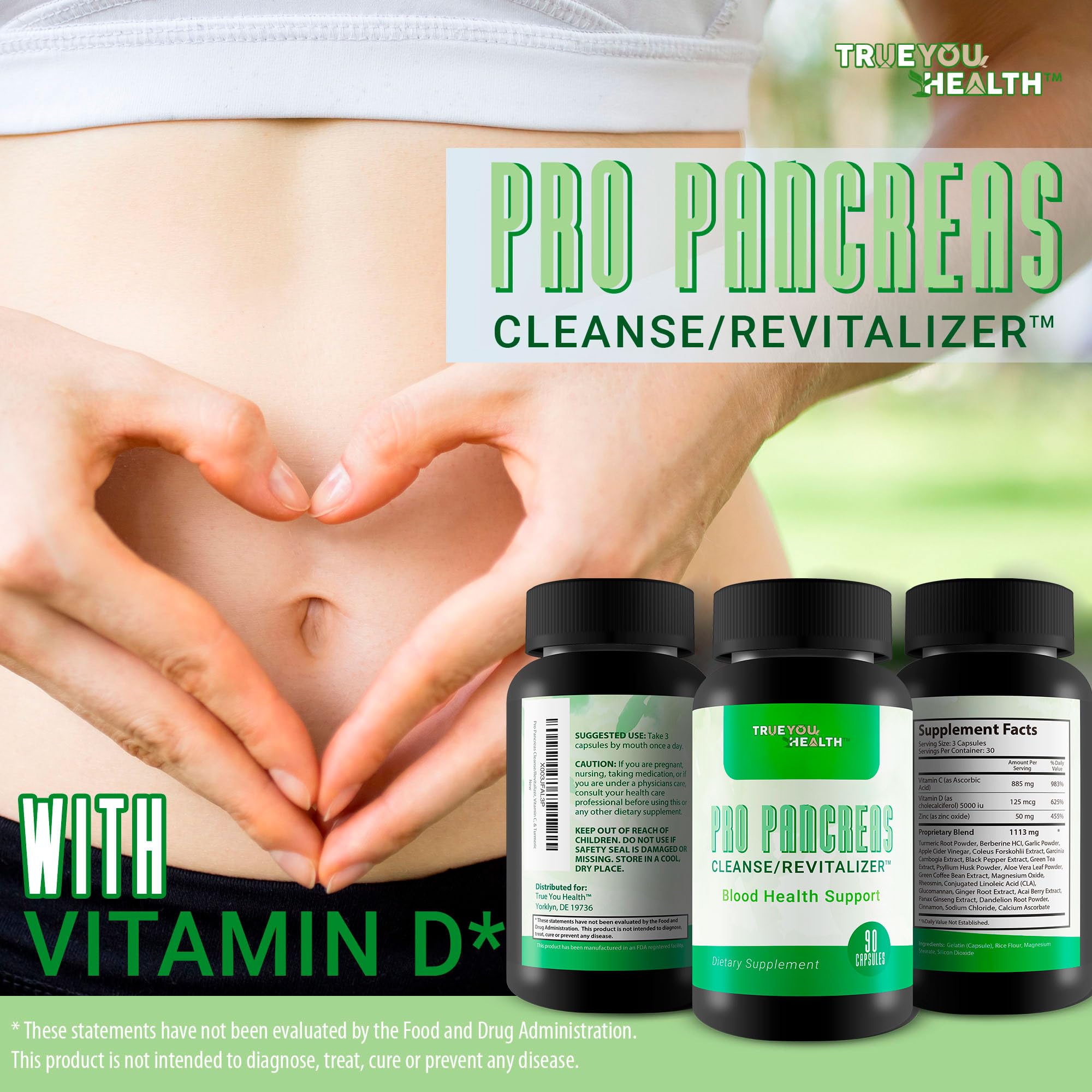 Generic Pro Pancreas Cleanse vitamin D and C capsules for immune support