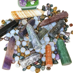 Generic quartz bag supports DIY projects with easy sorting and design potential.