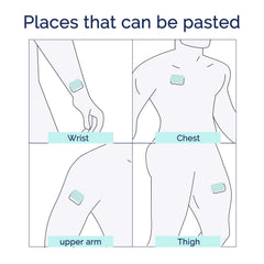 Generic quit-smoking-patch-application demonstrates simple skin attachment.