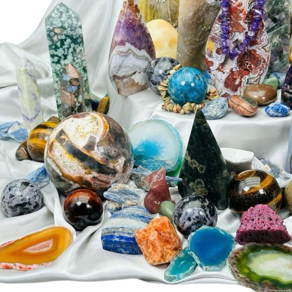 Generic raw quartz stones showcase distinctive patterns, ideal for collection displays.