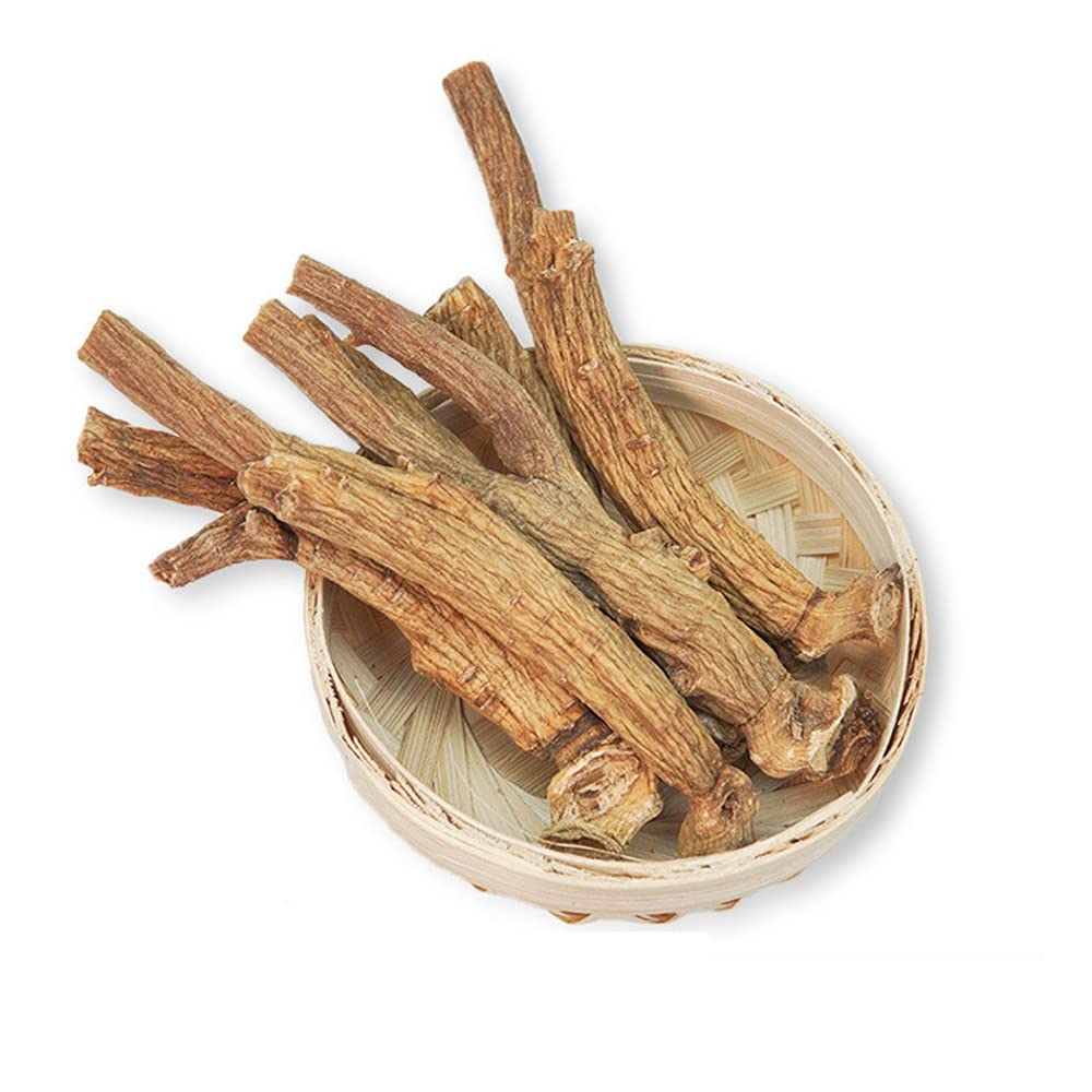 Generic red Korean ginseng dried root for wine infusion and slow simmer.