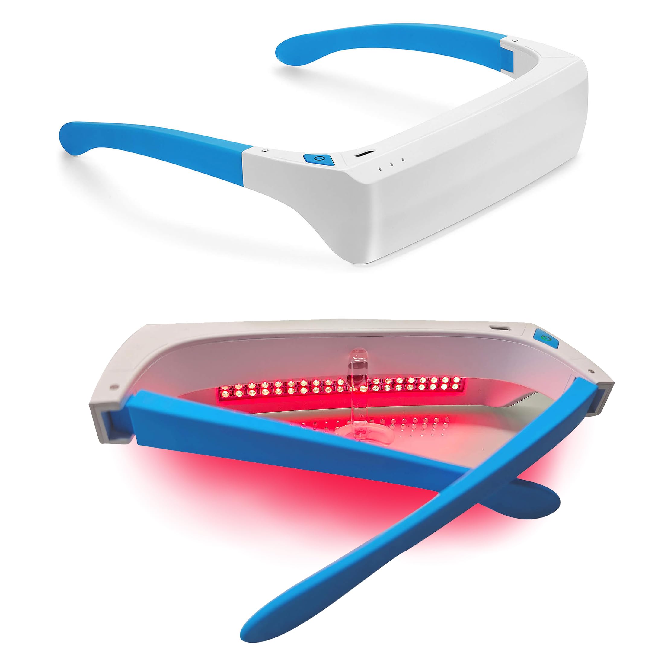 Generic Red Light Therapy Glasses front view offering 670nm wellness for eye comfort