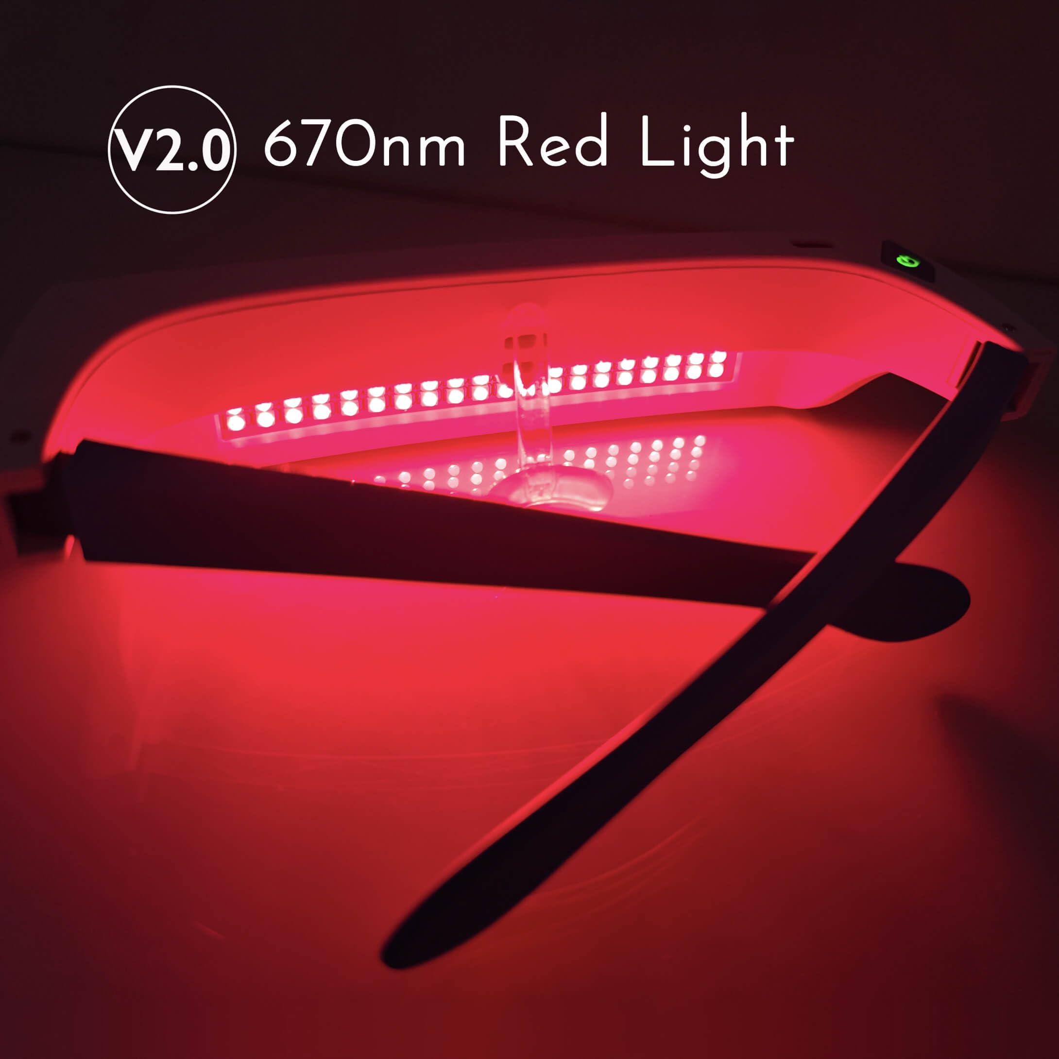 Generic Red Light Therapy Glasses side view highlighting portable cordless design for daily use