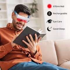 Generic Red Light Therapy Glasses timer settings display for precise session control