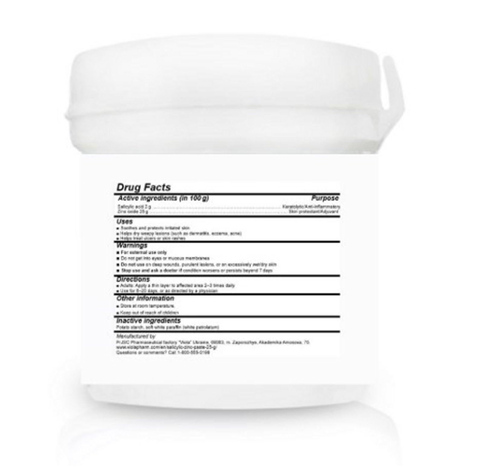 Generic Salicylic-Zinc Lassara paste being dispensed for on-the-go care.