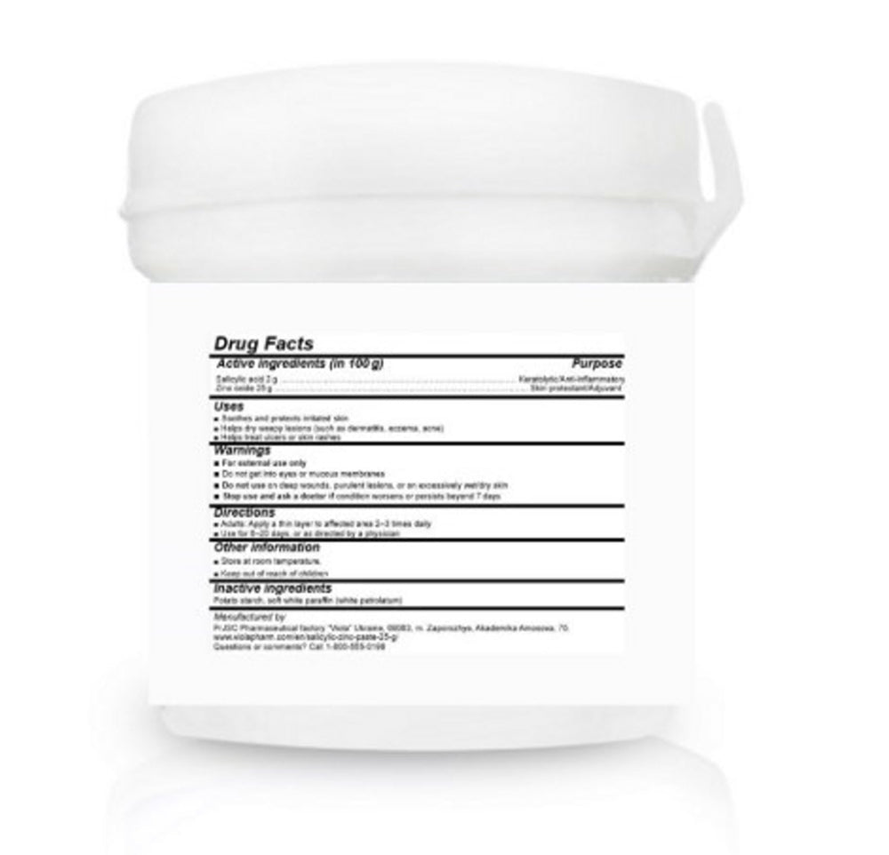 Generic Salicylic-Zinc Lassara paste being dispensed for on-the-go care.