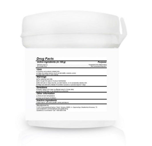Generic Salicylic-Zinc Lassara paste being dispensed for on-the-go care.