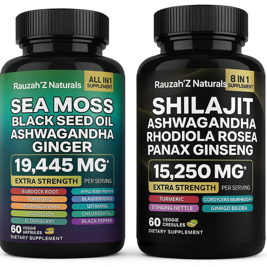 Generic Sea Moss pills bottle — convenient daily nourishment for balanced energy.