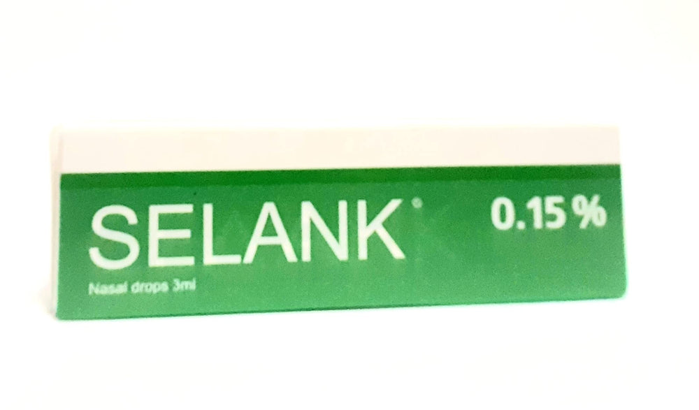 Generic Selank 0.15% nasal drops bottle for daily use, compact and easy to apply.