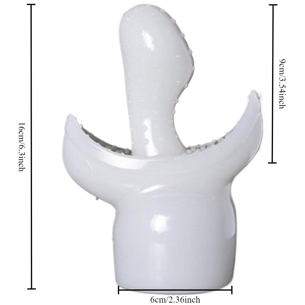 Generic silicone wand head demonstrating soft sensation for gentle relief.