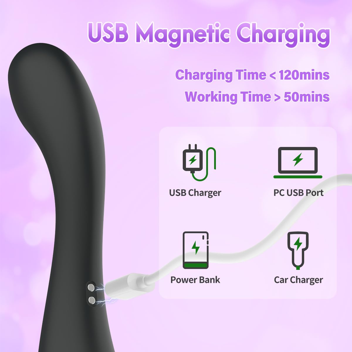 Generic Skin-friendly Silicone Massager featuring a soft touch and easy cleaning