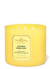 Generic Sugared Lemon Zest 3 Wick Candle, front view, for bright, clean ambiance.