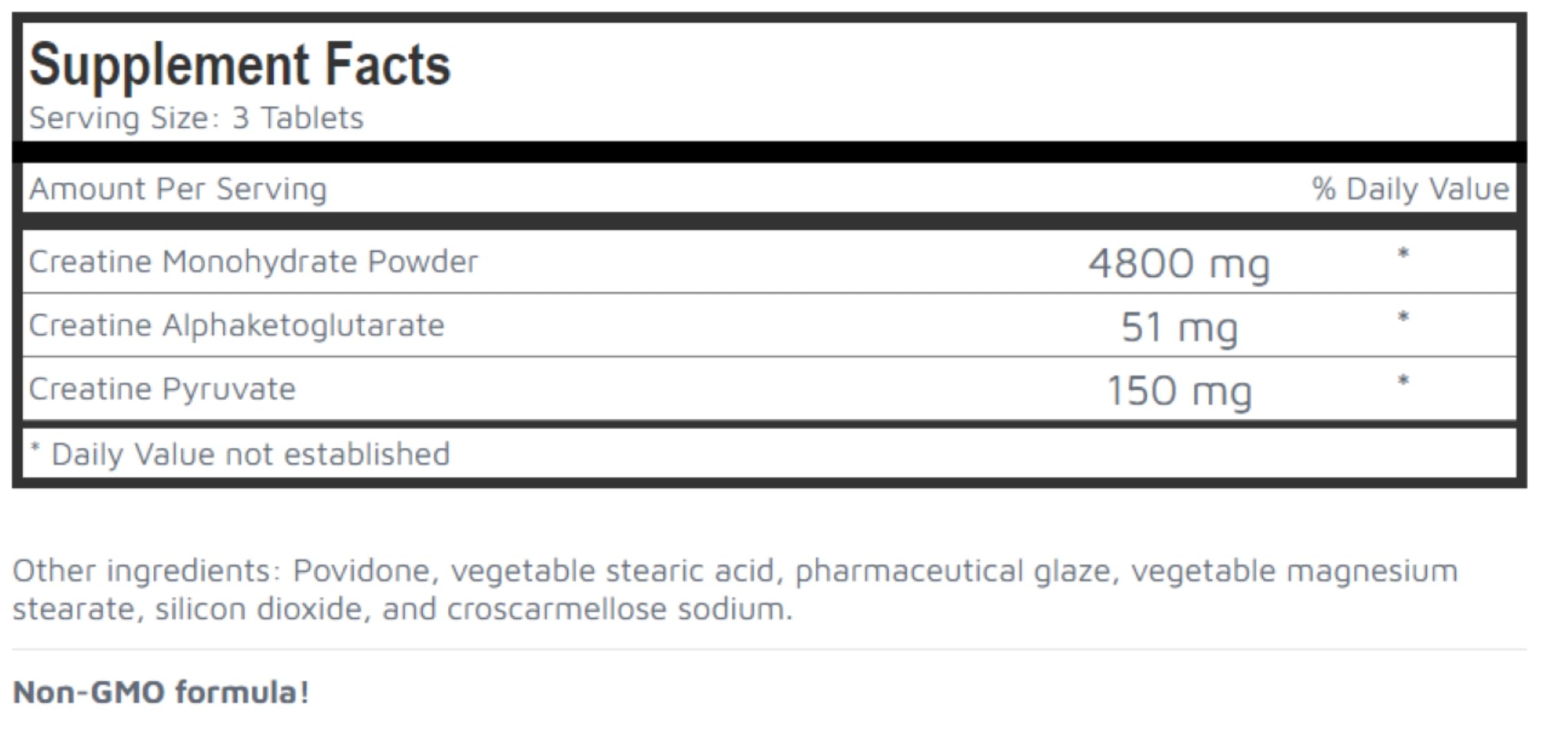 Generic Super Premium Tri-Phase Creatine label front — USA-made quality in a reliable formula.