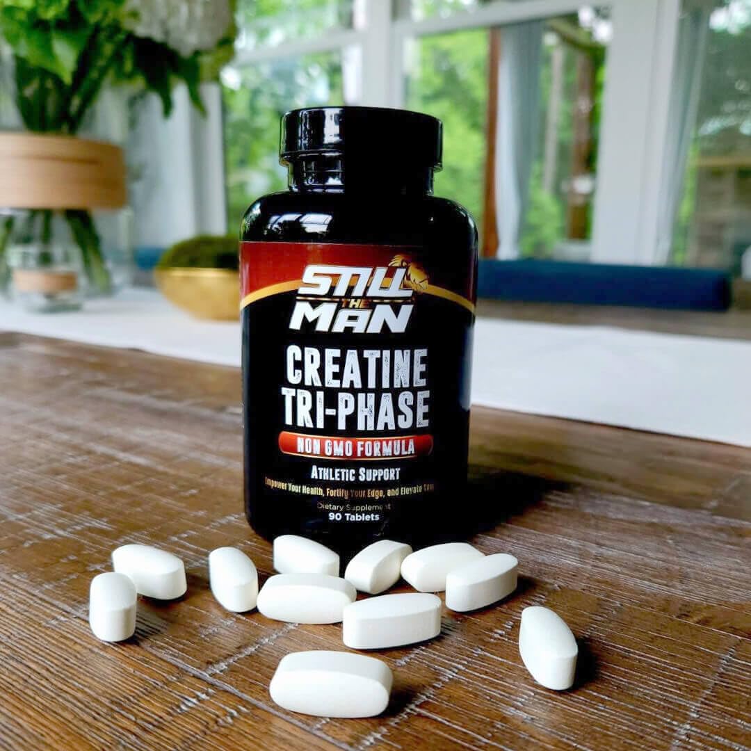 Generic Super Premium Tri-Phase Creatine pantry storage — convenient daily habit for gym-focused routines.