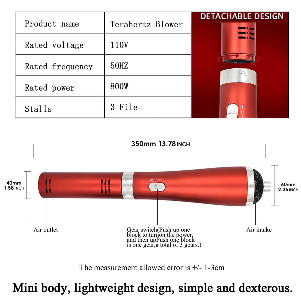 Generic Terahertz Wand 6.0 in-use on arm during session.