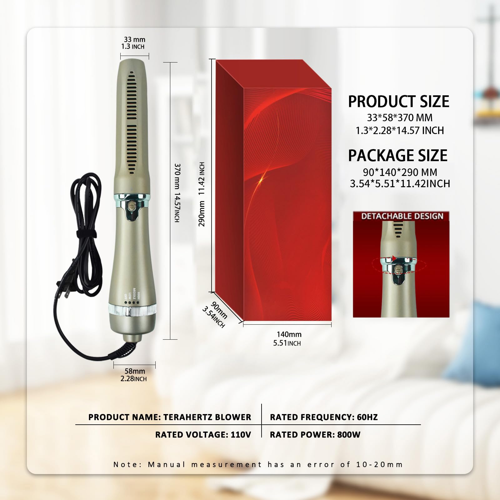 Generic Terahertz Wand compact travel-friendly design for on-the-go wellness.