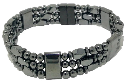 Generic Tri-Power Hematite Bracelet close-up beads for daily wear and comfort.