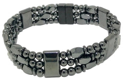 Generic Tri-Power Hematite Bracelet close-up beads for daily wear and comfort.