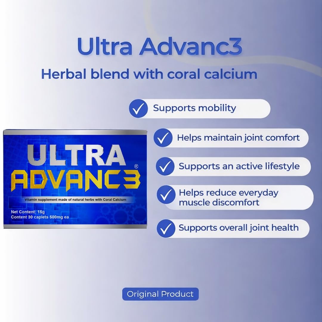 Serving idea: one Generic Ultra Advance 3 Blue capsule with a meal.