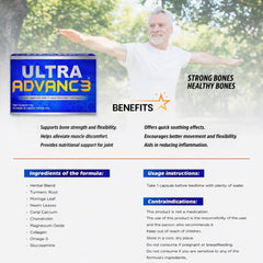 Generic Ultra Advance 3 Blue packaging emphasizes traditional-use herbal blend.