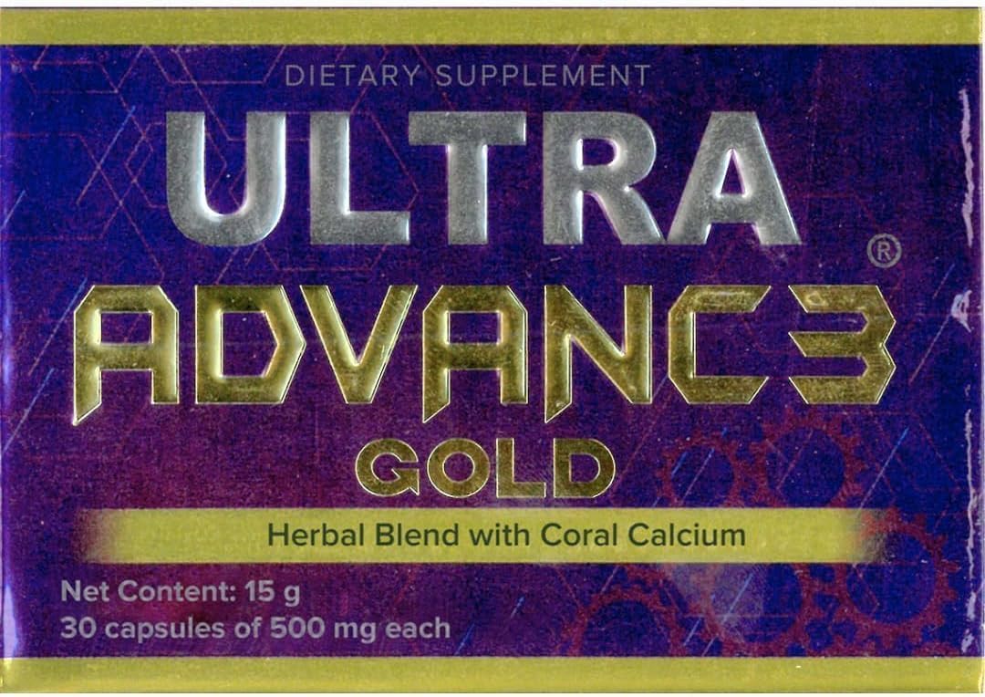 Generic Ultra Advance 3 Gold bottle with capsules for daily joint support