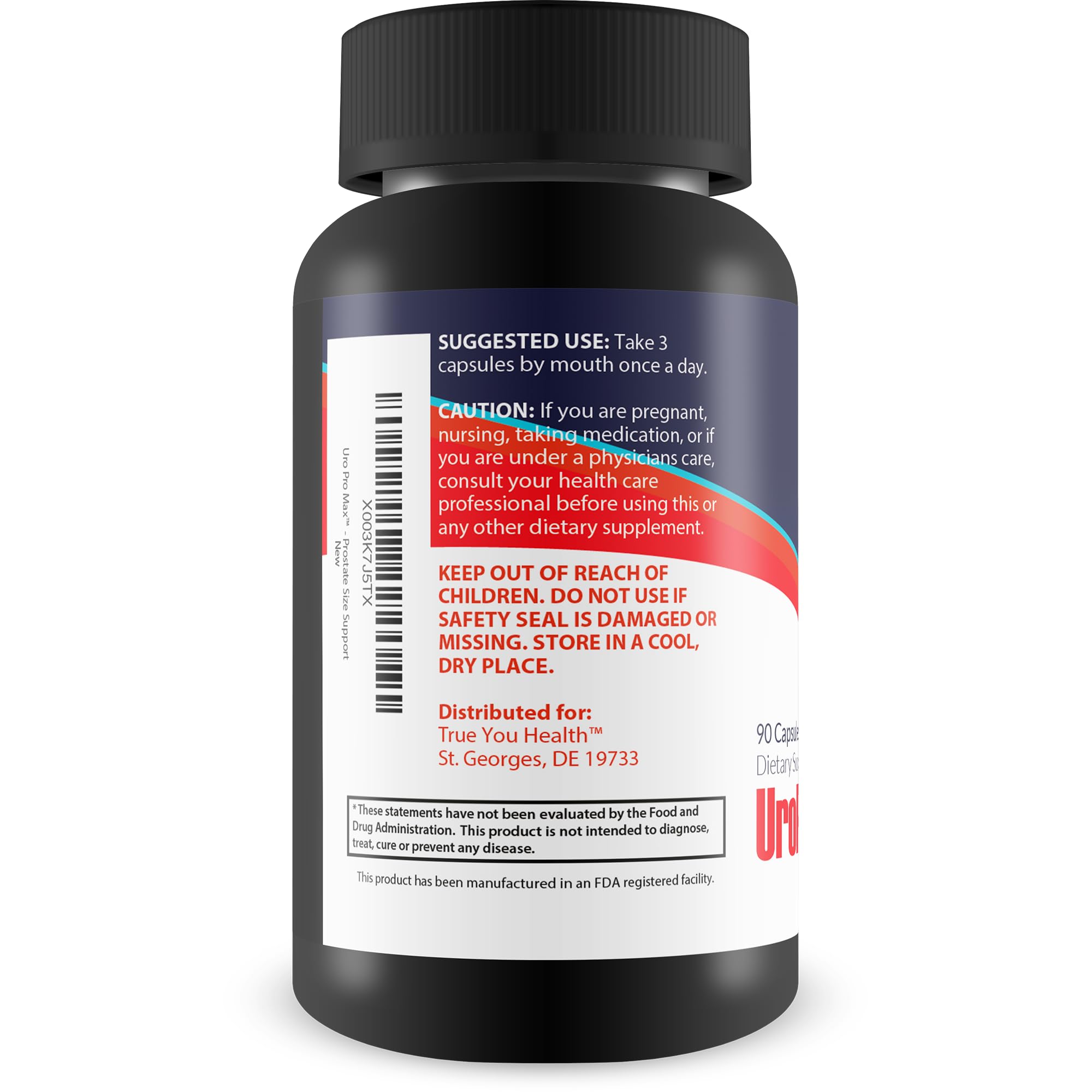 Generic URO Pro Max capsules closeup showing vitamins and minerals inside