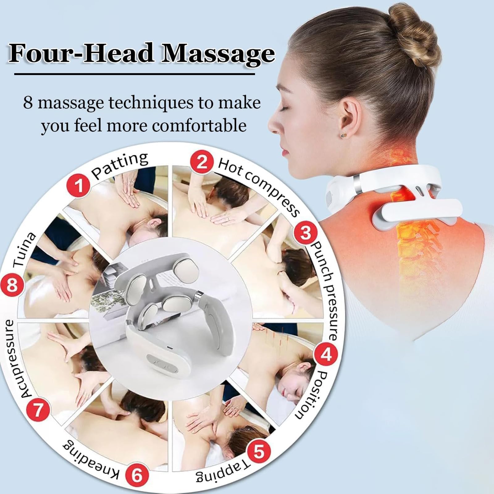 Generic Vitality Magic Pro 2.0 neck massager side view highlights ergonomic wear design.