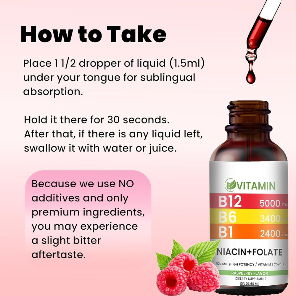 Generic Vitamin B12 Drops packaging scene showing USA-made quality.