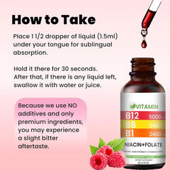 Generic Vitamin B12 Drops packaging scene showing USA-made quality.