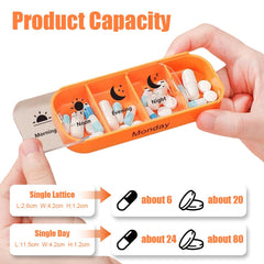 Generic 28-compartment weekly system for precise medication planning.