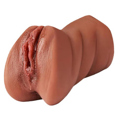 Generic ZJX78 soft hands-free masturbator brown interior view for realistic feel