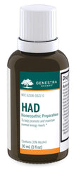 Genestra Brands HAD bottle pour for precise daily energy support.