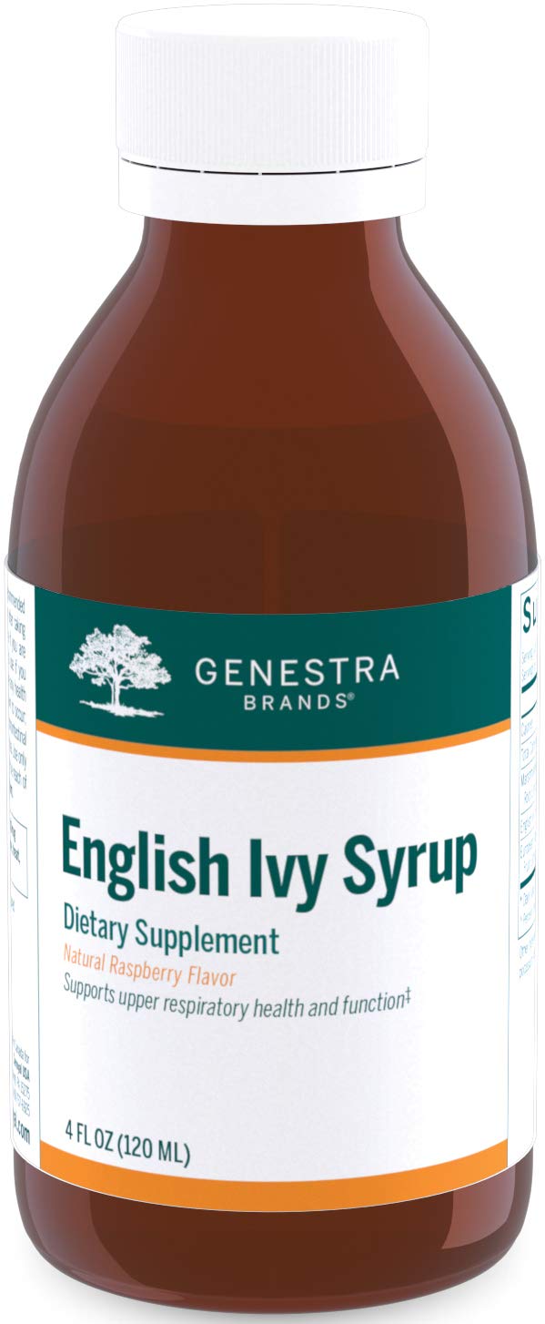 Genestra English Ivy Syrup bottle for upper respiratory comfort.