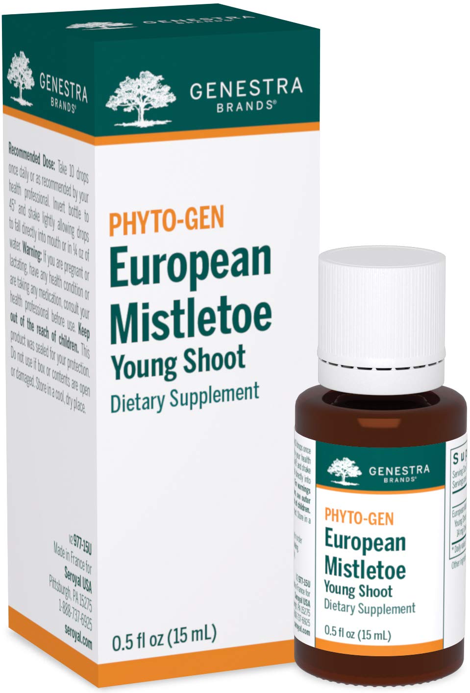 Genestra Brands European Mistletoe Young Shoot bottle for easy daily herbal use