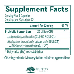 Genestra HMF Intensive capsule close-up highlighting high CFU per serving